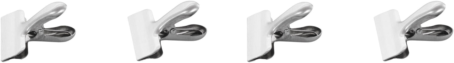 Verschlussklammern Edelstahl, 4er-Set