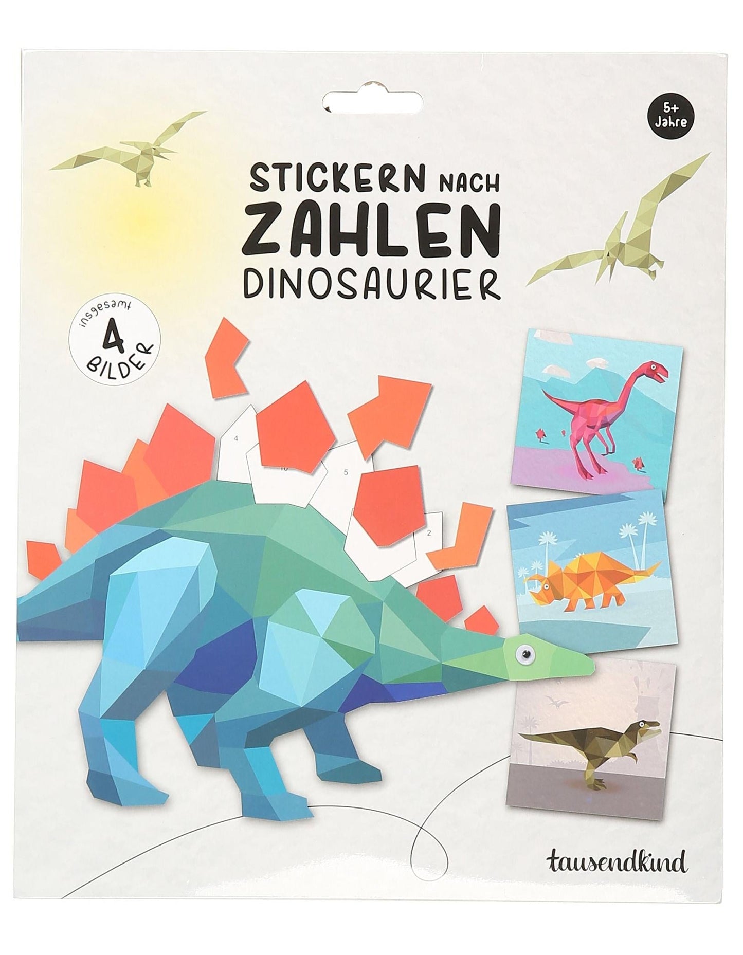 Mosaikbastelset Stickern nach Zahlen DINOSAURIER