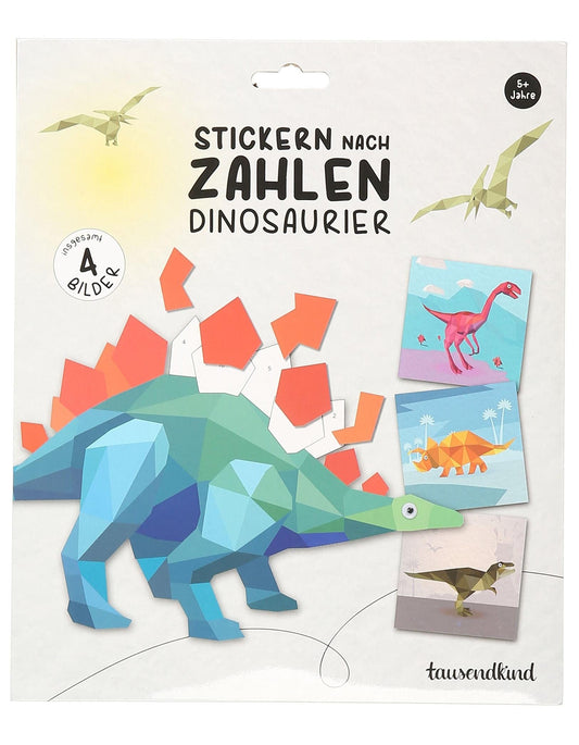 Mosaikbastelset Stickern nach Zahlen DINOSAURIER