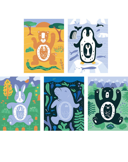 Kratzbilder REISE UM DIE WELT - TIERE 10-teilig