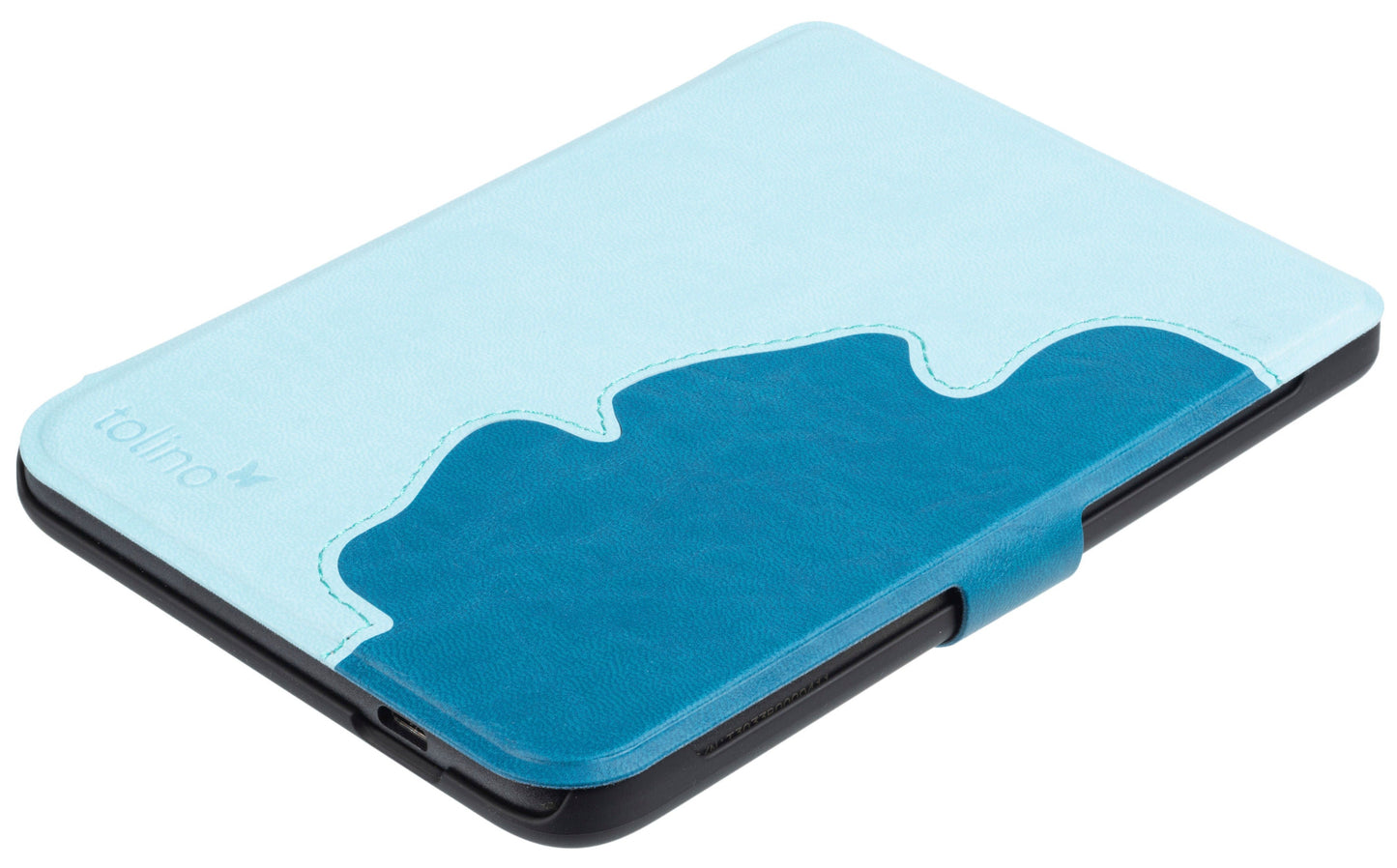 tolino shine/shine color, Schutztasche in Lederoptik (Motiv:lightblue)