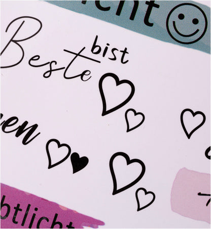 Kerzen-Tattoo-Set "Lieblingsmensch" 20-teilig