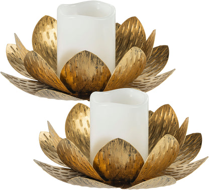 Solar-Kerzen "Lotusblume" 2er-Set