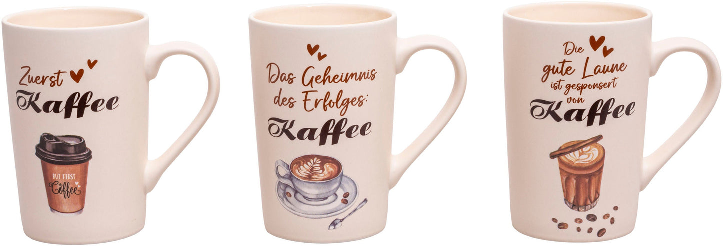 Tassen Kaffee-Trio, 3er-Set