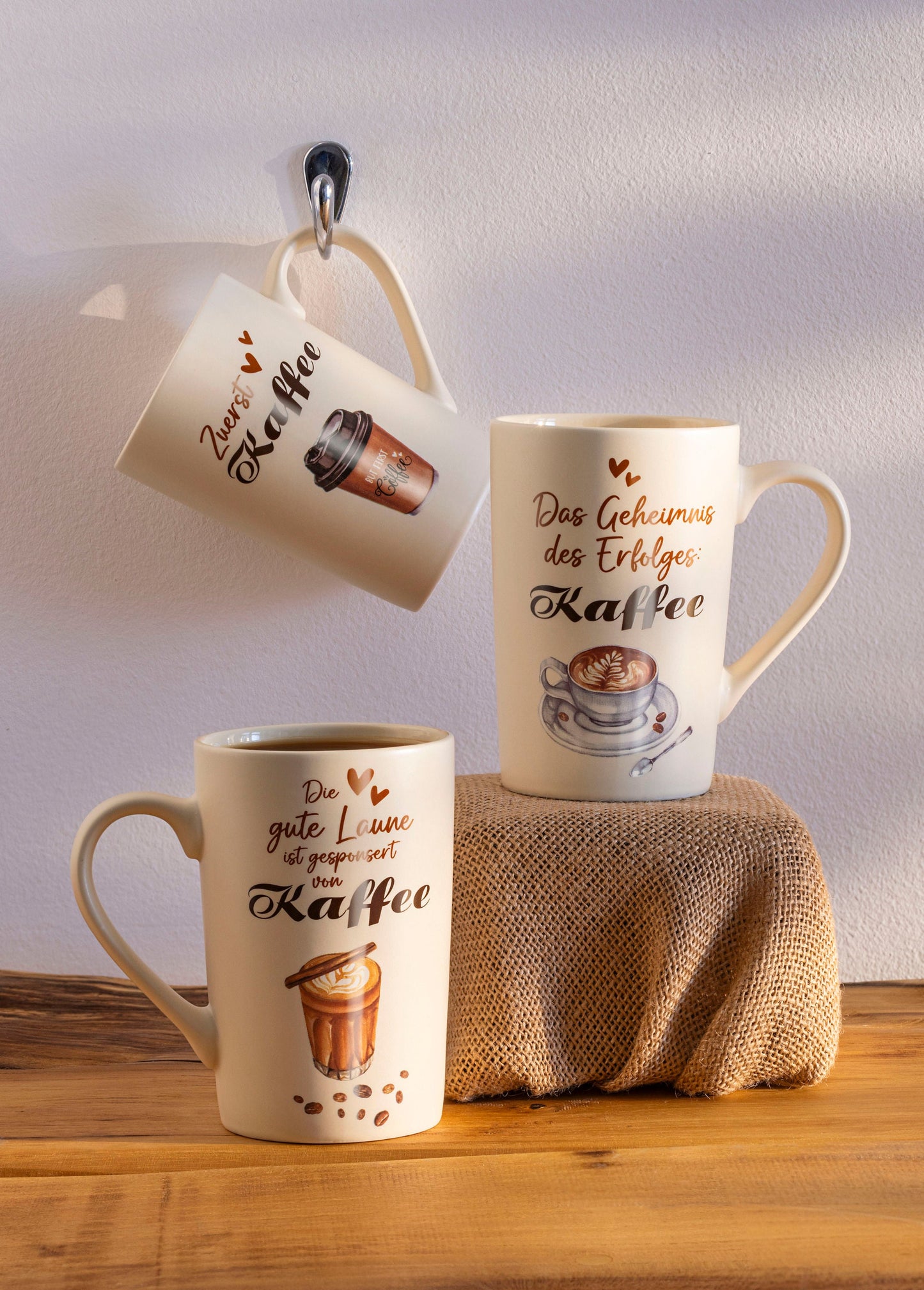 Tassen Kaffee-Trio, 3er-Set
