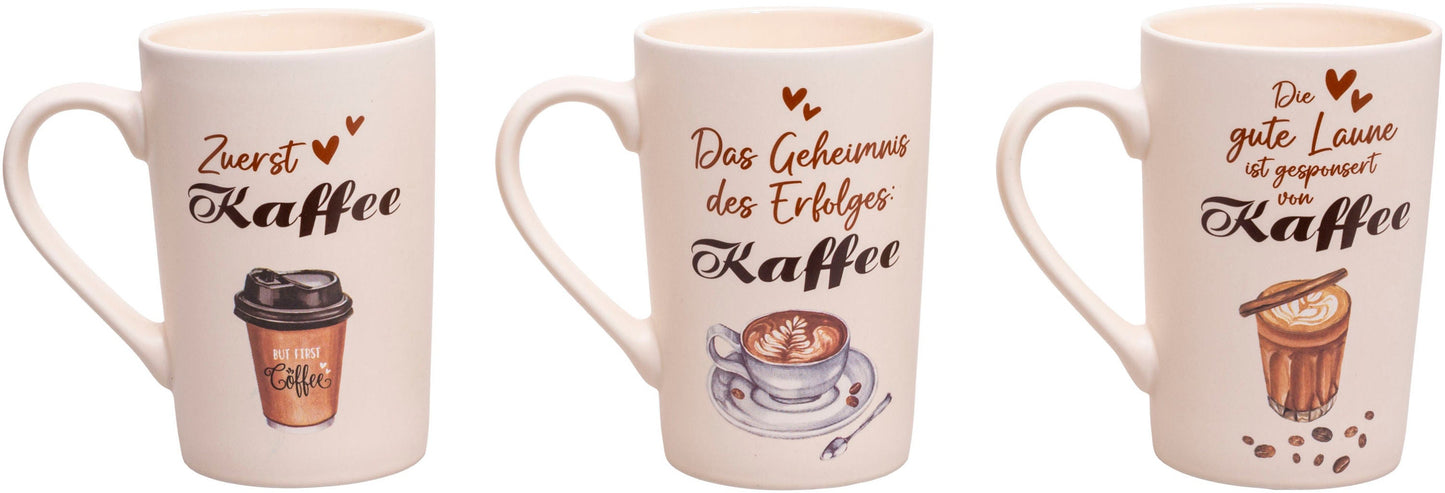 Tassen Kaffee-Trio, 3er-Set