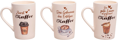 Tassen Kaffee-Trio, 3er-Set