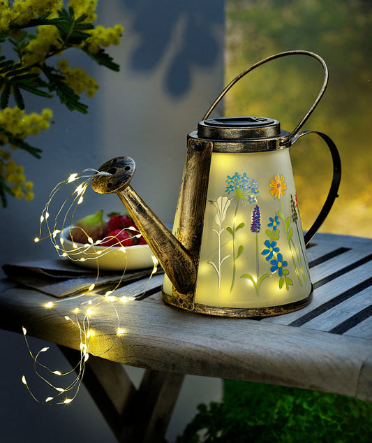 Solar-Gartenstecker "Giesskanne Flower" 70 LEDs