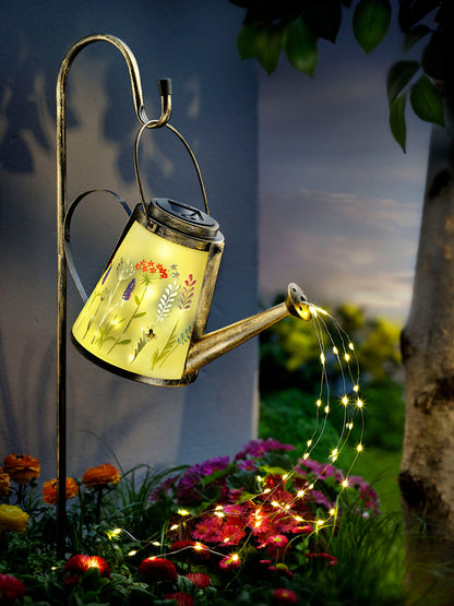Solar-Gartenstecker "Giesskanne Flower" 70 LEDs