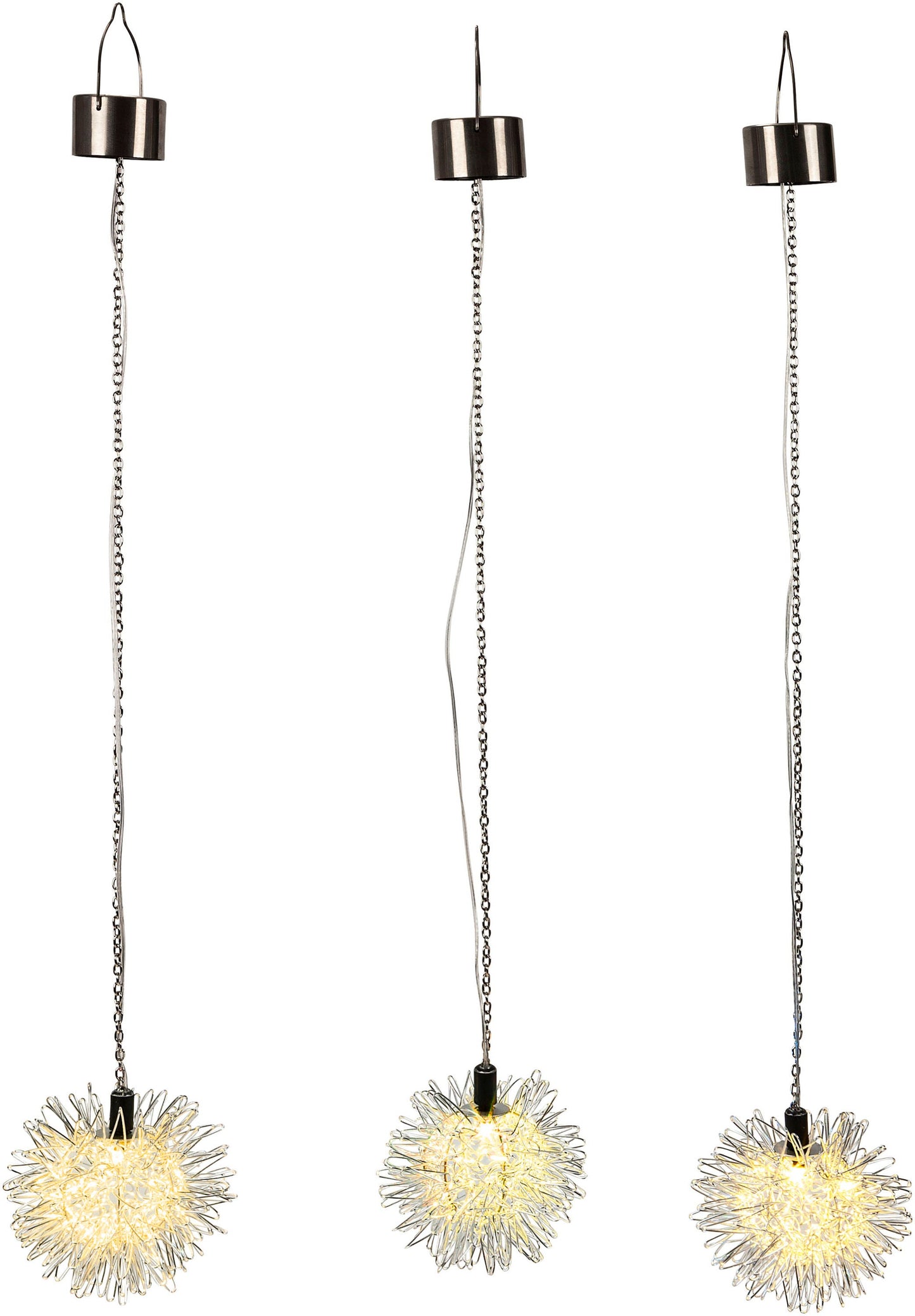 Solar-Hängedeko "Fiore" 3er-Set