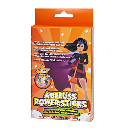 Abfluss Power Sticks Orange, 30 Stück