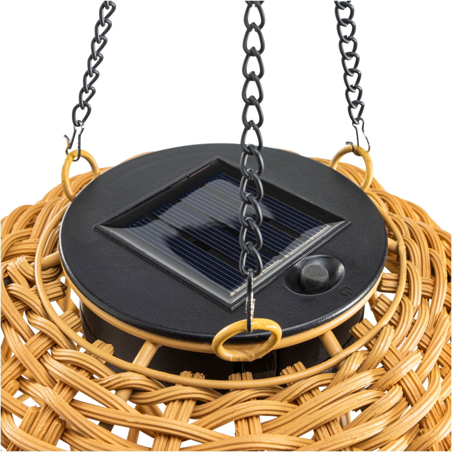 Solar-Hängedeko "Heissluftballon" Rattan