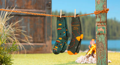 Lustige Socken "Camping" 2er-Pack