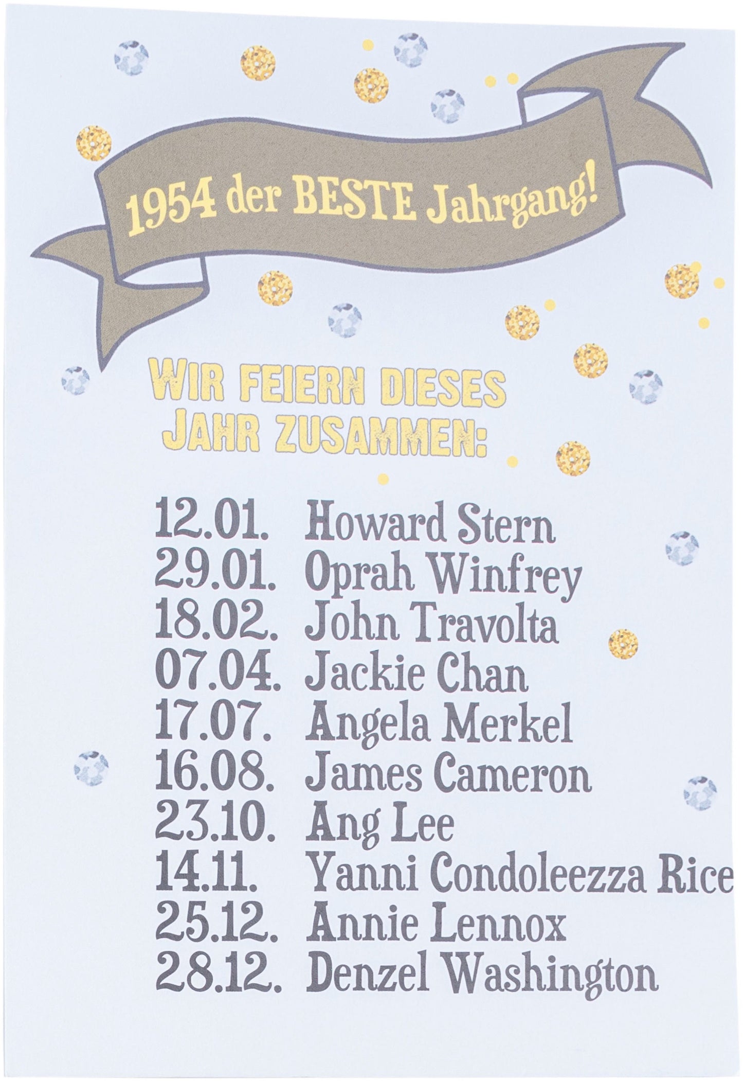 Wundertüte (Ausführung: 70. Geburtstag) 1954