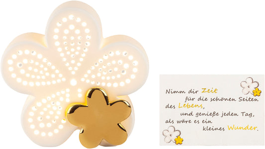 LED-Dekoleuchte "Flower" mit Grusskarte