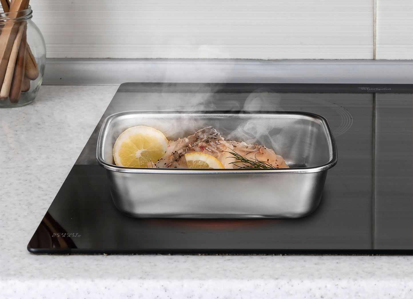 Edelstahl-Frischhaltedosen, 8-teiliges Set