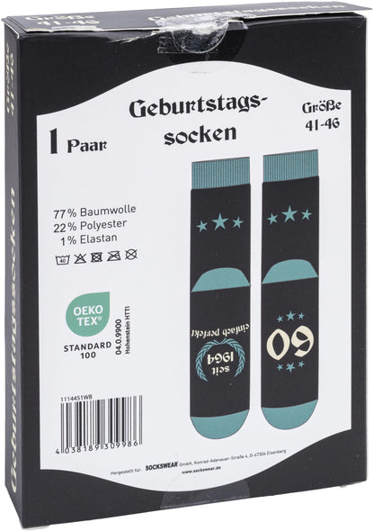 Geburtstagssocken (Ausführung: 60 Jahre)
