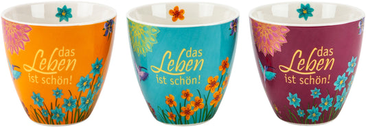 Becher "Das Leben ist schön!" 3er-Set