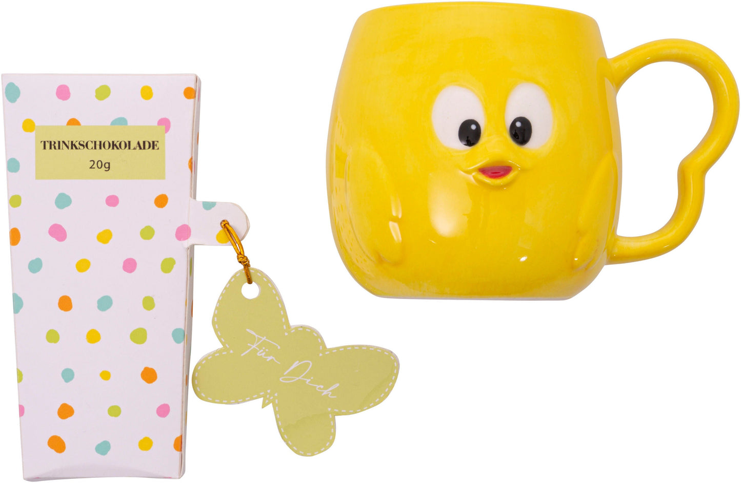 Geschenkset Tasse "Küken" mit Schokolade
