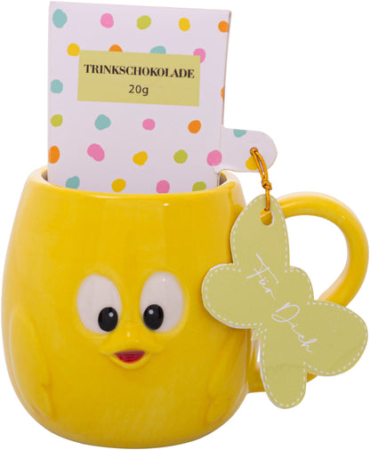 Geschenkset Tasse "Küken" mit Schokolade