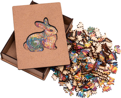 Holzpuzzle (Motiv: Hase 200 Teile, 29 x 30 cm)