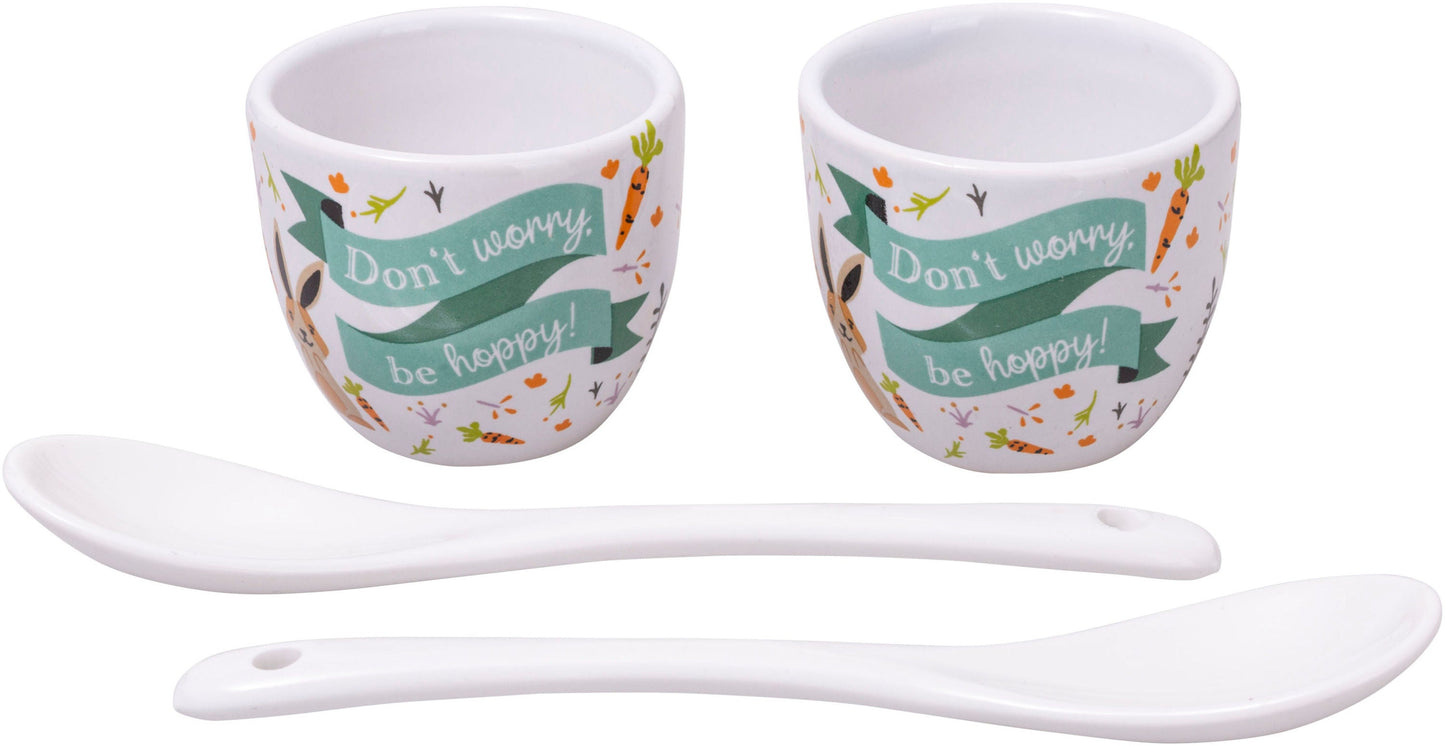 Geschenkset "Eierbecher & Löffel" 4-teilig