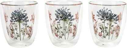 Doppelwandige Gläser "Blumenfest" 3er-Set