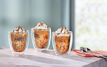 Doppelwandige Gläser "Blumenfest" 3er-Set