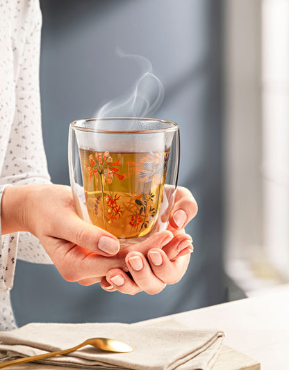 Doppelwandige Gläser "Blumenfest" 3er-Set