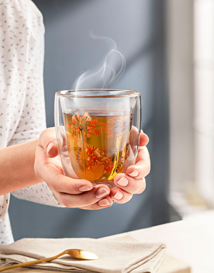 Doppelwandige Gläser "Blumenfest" 3er-Set