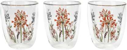 Doppelwandige Gläser "Blumenfest" 3er-Set