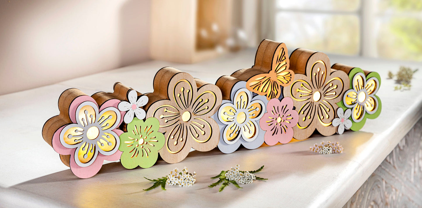 LED-Holzdeko "Fiorito" 50cm