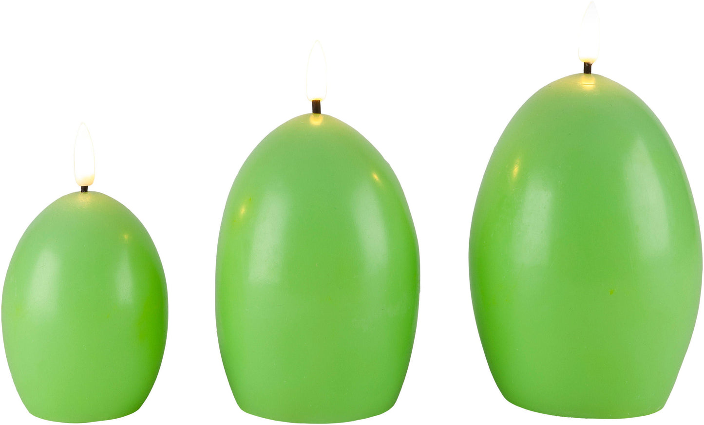 LED-Kerzen "Ei" 3er-Set (Farbe: grün)