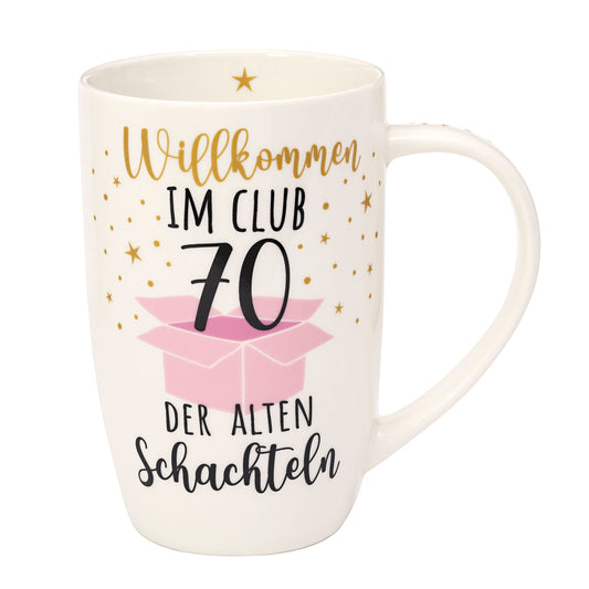 Tasse "Club der alten Schachteln" (Alter: 70 Jahre)