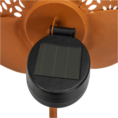 Solar-Deko "Rusty Flower" 2er-Set