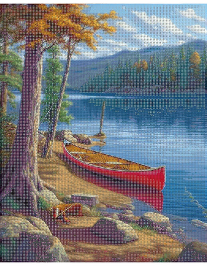Diamond Painting "Boot am See" 40 x 50 cm