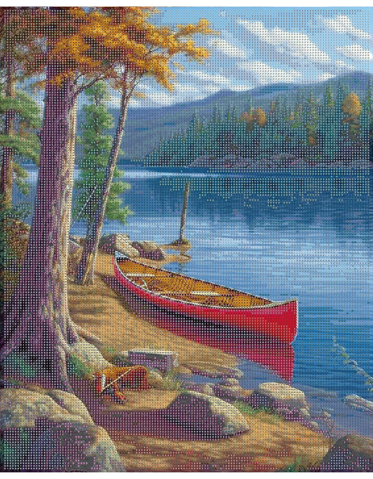 Diamond Painting "Boot am See" 40 x 50 cm