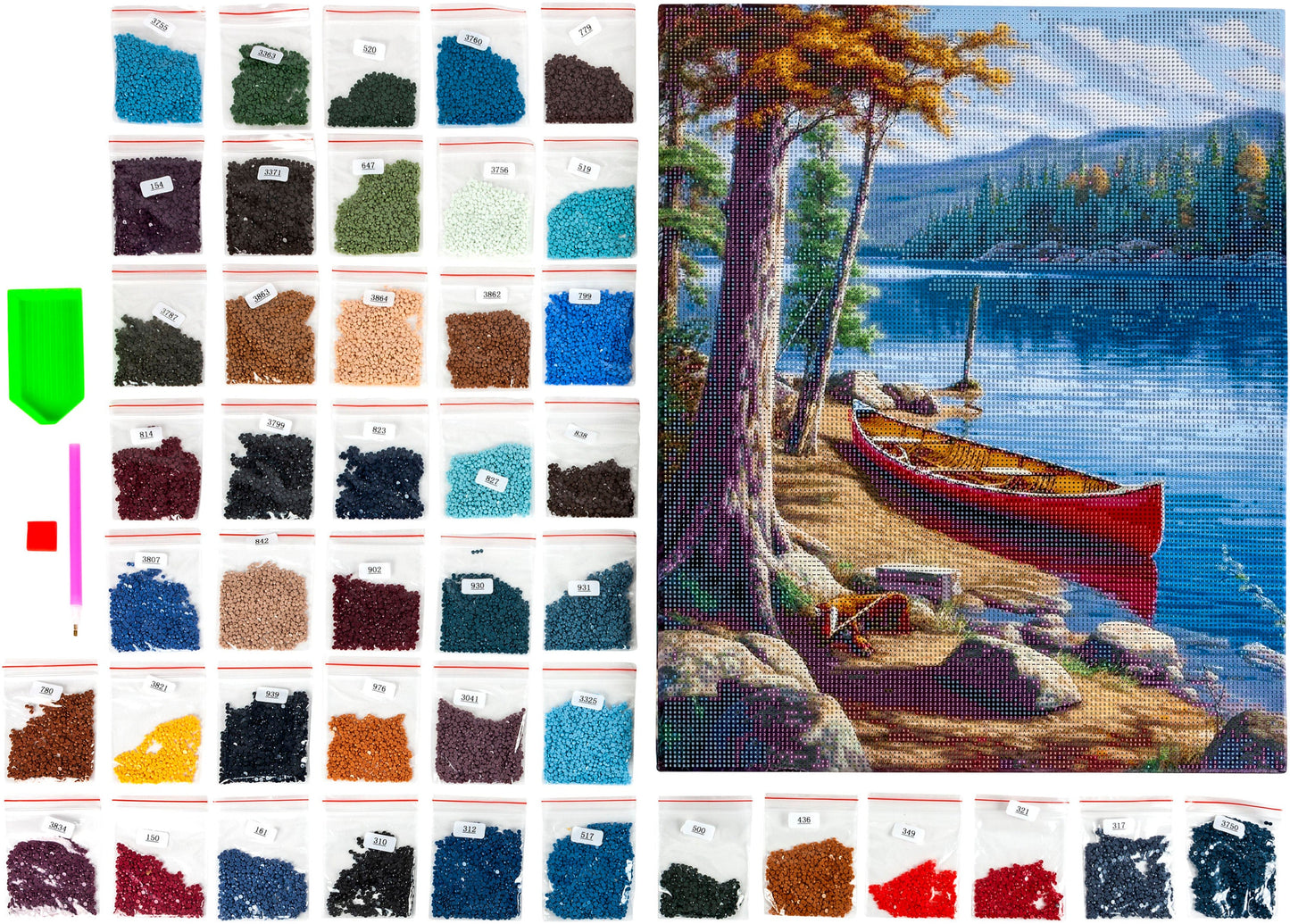 Diamond Painting "Boot am See" 40 x 50 cm