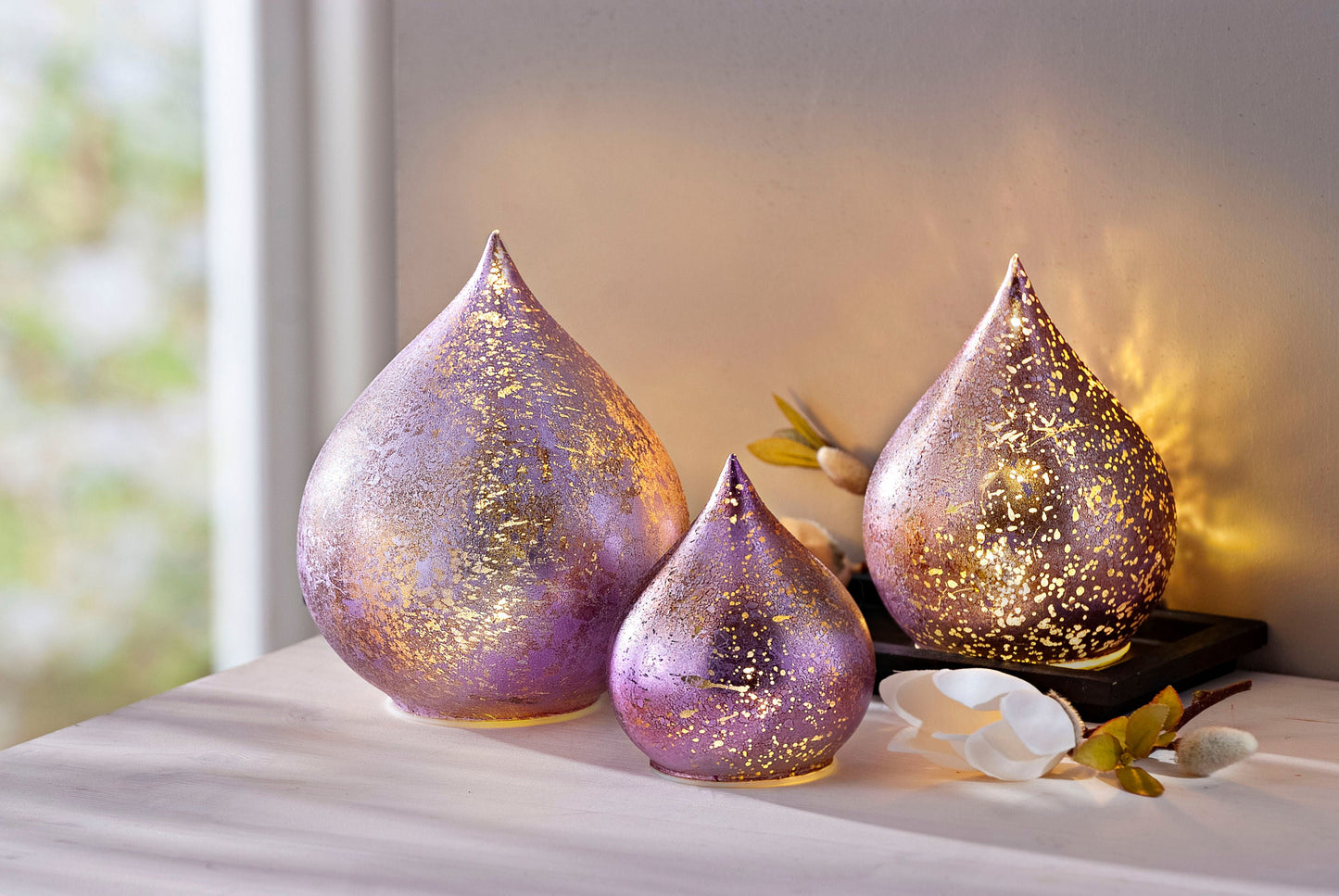 LED-Dekoleuchten "Goccia" 3er-Set