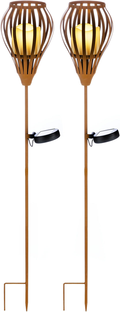 Solar-Gartenstecker "Gabbia" 87cm,  2er-Set