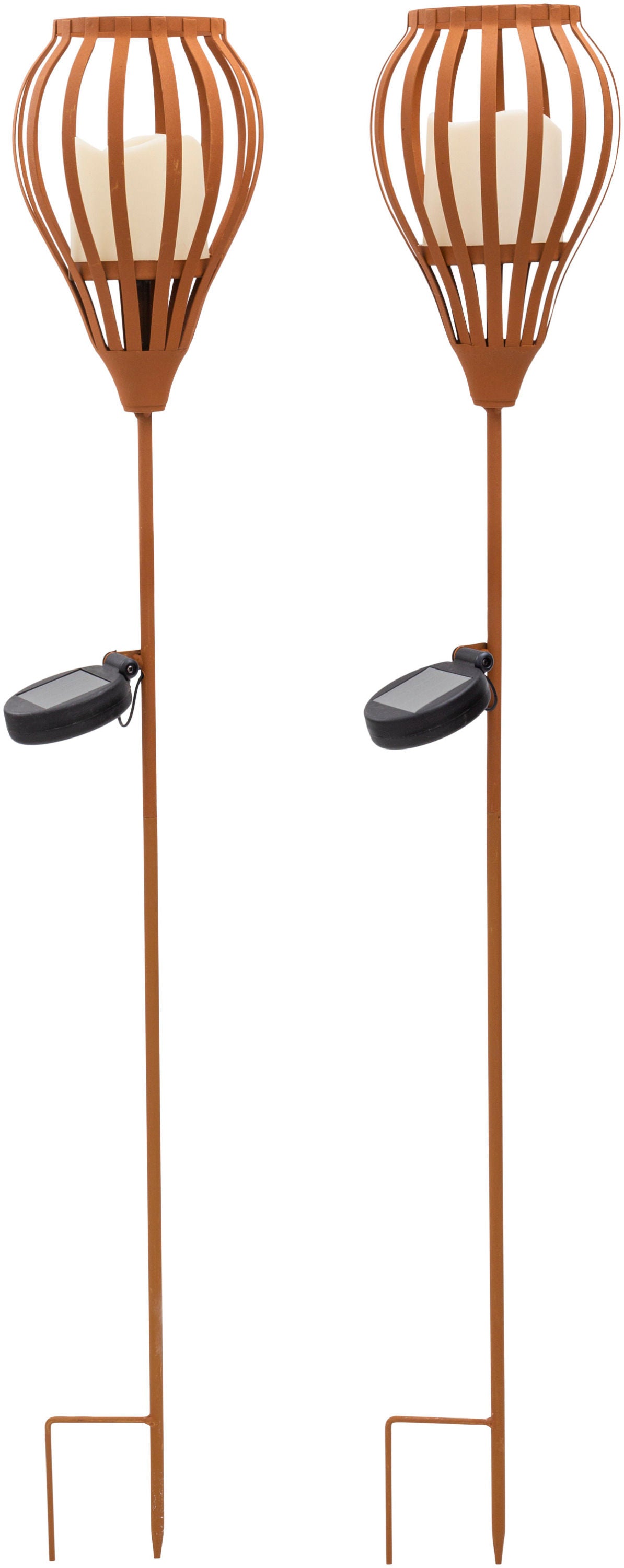 Solar-Gartenstecker "Gabbia" 87cm,  2er-Set
