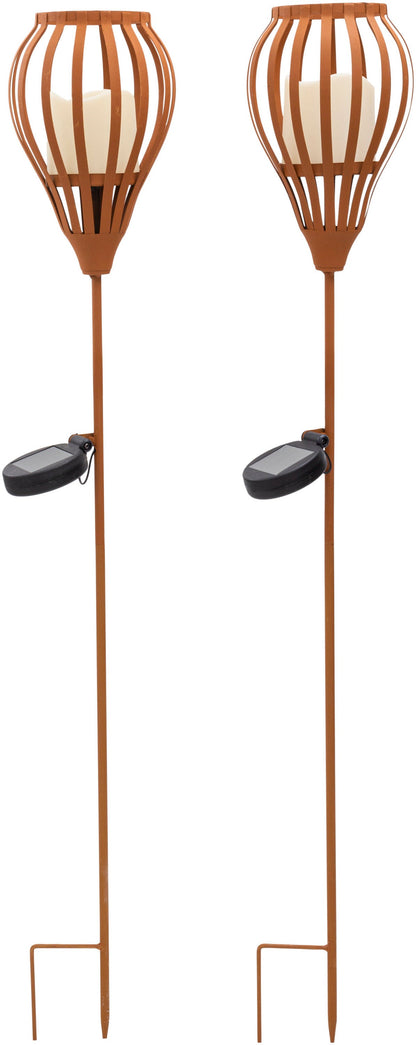 Solar-Gartenstecker "Gabbia" 87cm,  2er-Set