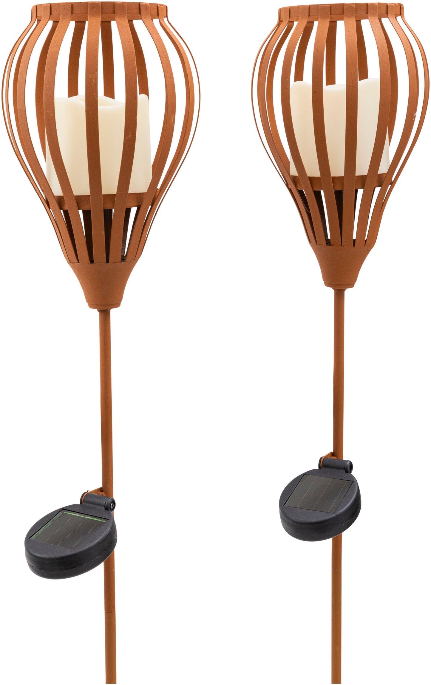 Solar-Gartenstecker "Gabbia" 87cm,  2er-Set