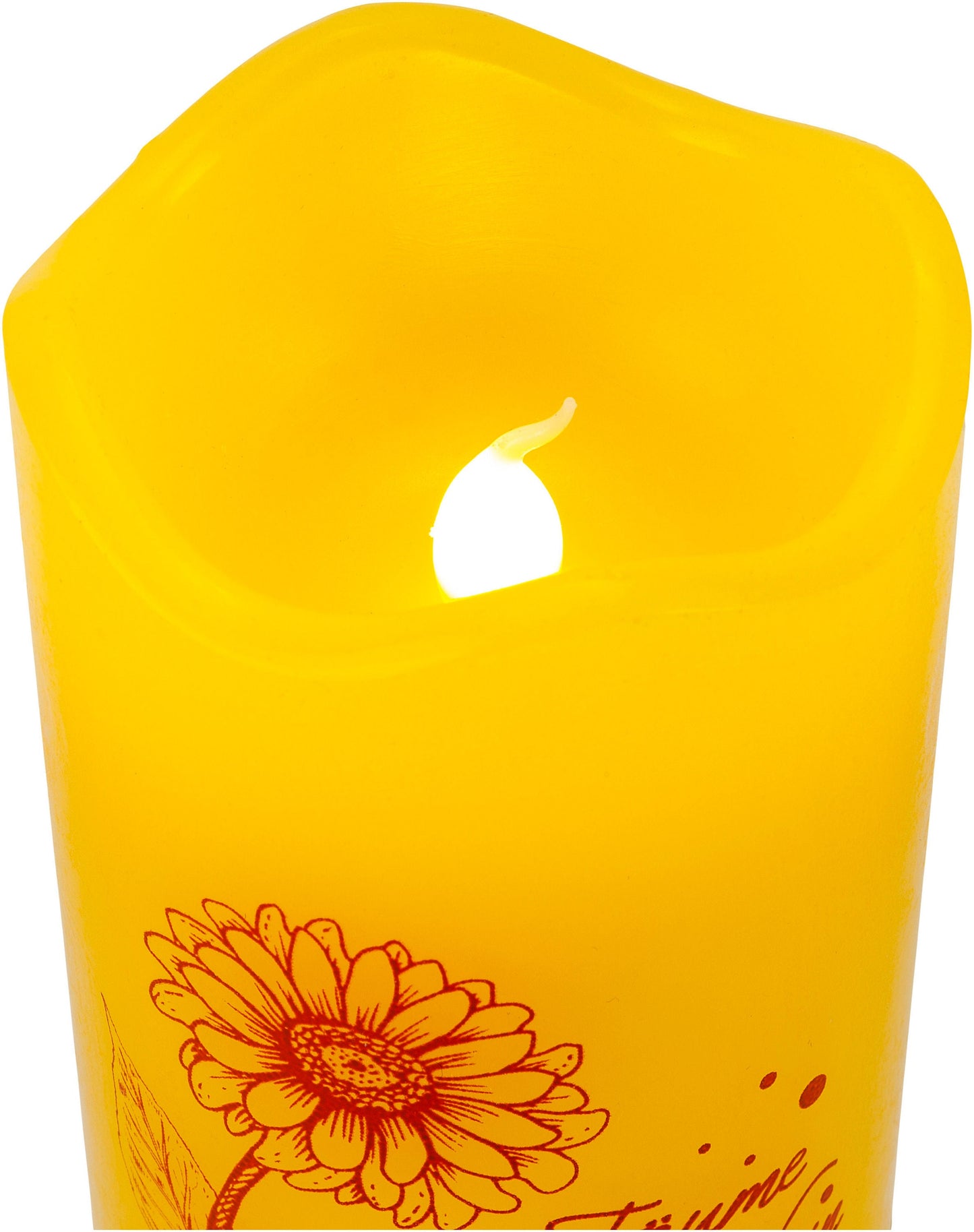 Geschenkset LED-Echtwachskerze "Sonnenschein"