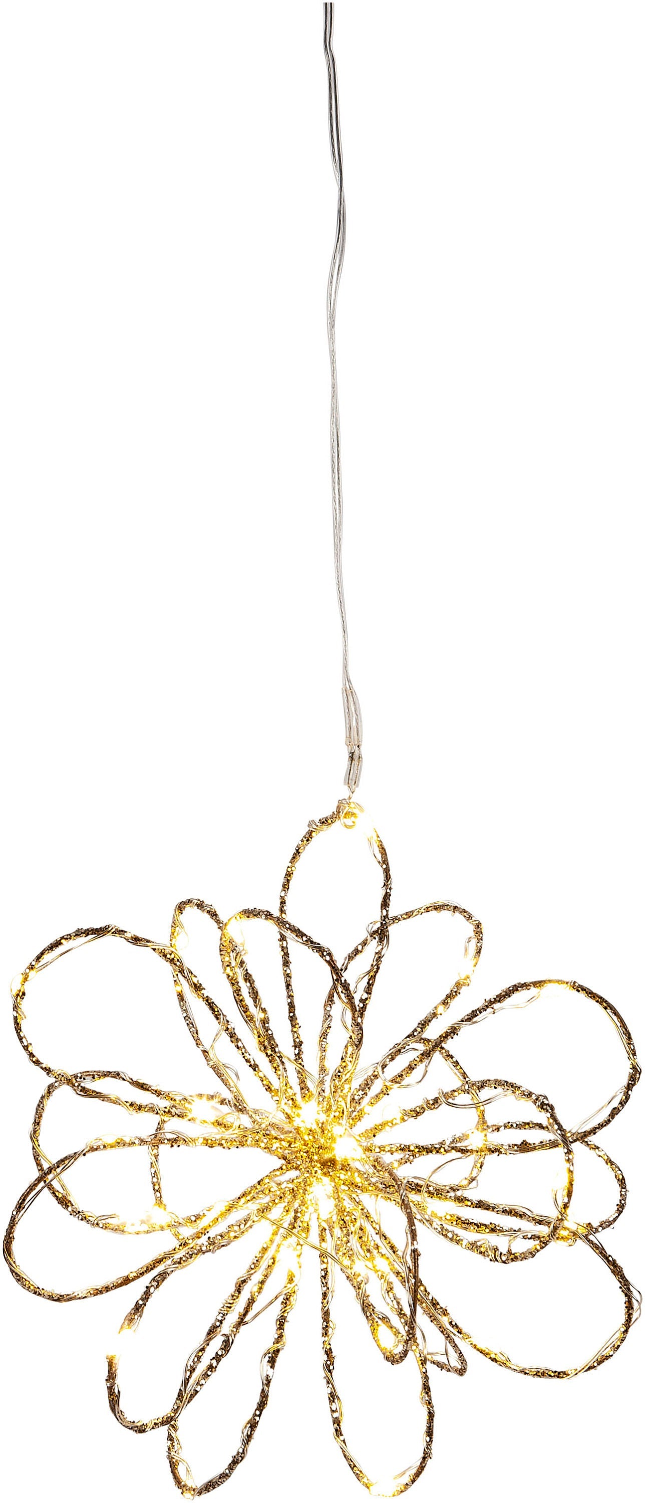 LED-Hängedeko "Goldflower" (Grösse: 30 LEDs)