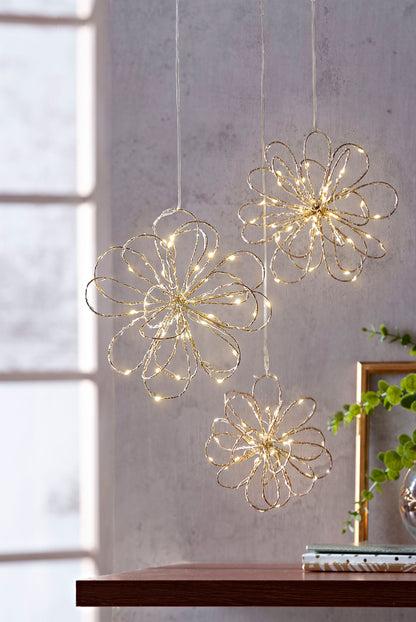 LED-Hängedeko "Goldflower" (Grösse: 30 LEDs)