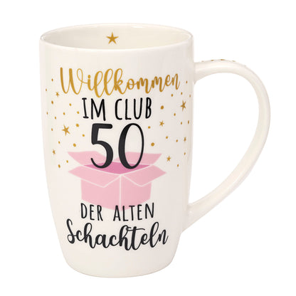 Tasse "Club der alten Schachteln" (Alter: 50 Jahre)