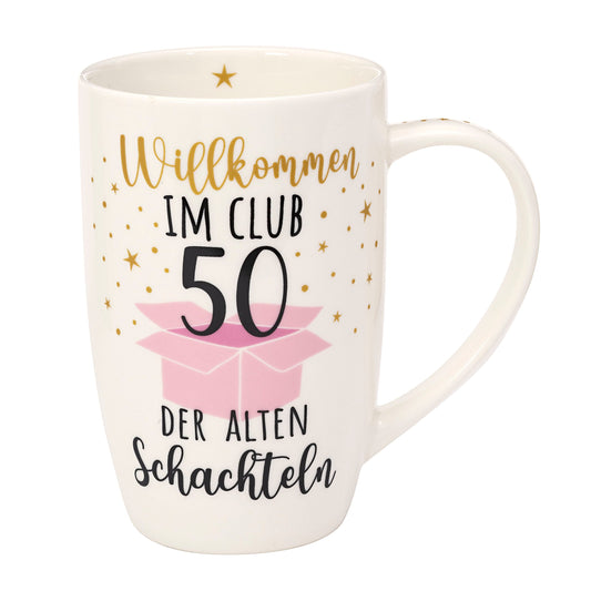 Tasse "Club der alten Schachteln" (Alter: 50 Jahre)