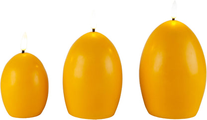 LED-Kerzen "Ei" 3er-Set (Farbe: gelb)