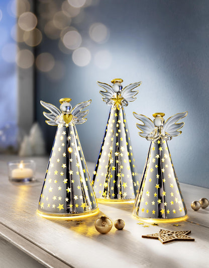 LED-Engel "Sternenmeer" 3er-Set